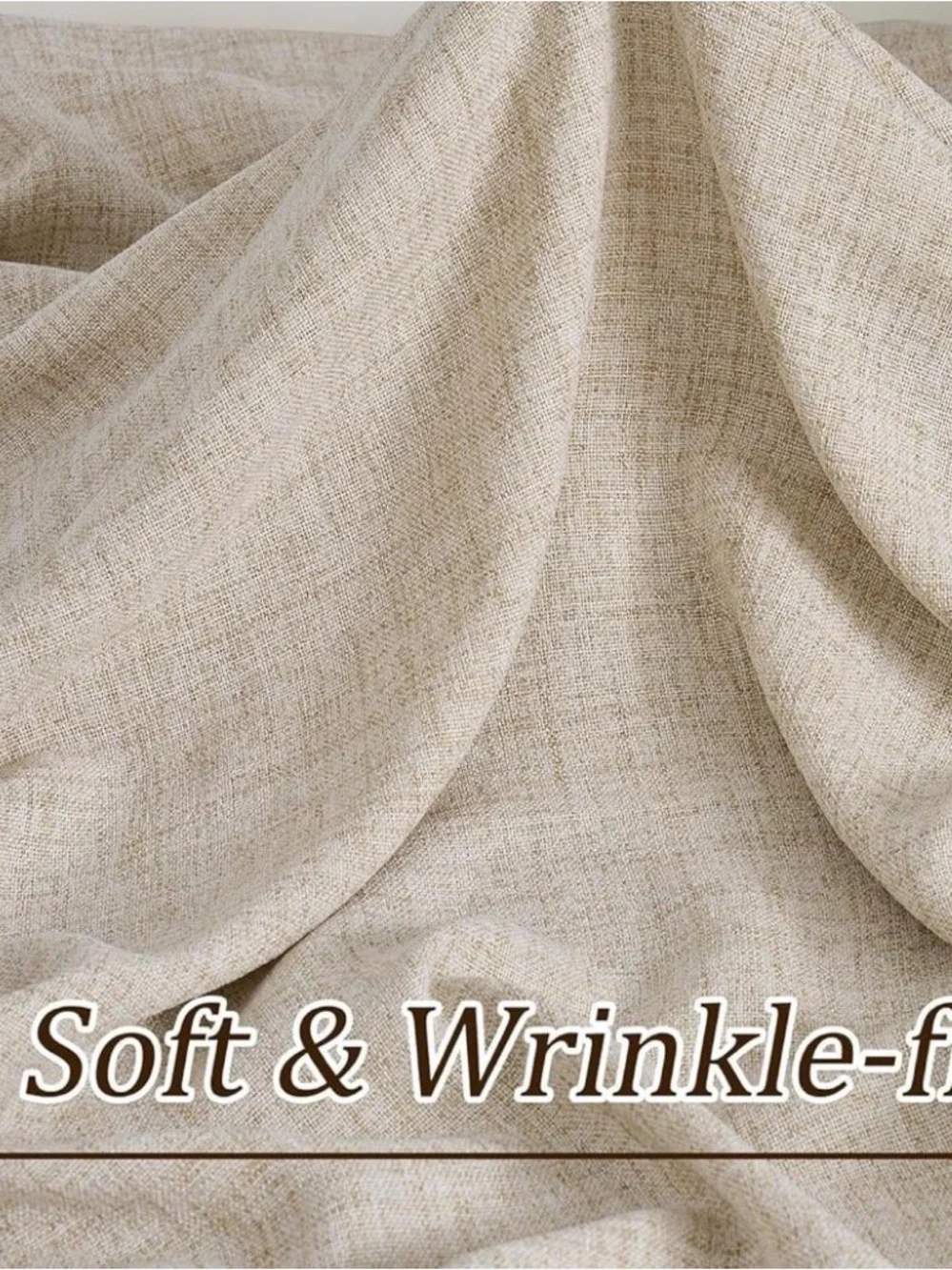 Neutral Beige Pleated Curtain Panels - Home Accents